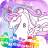 icon Rainbow Unicorns Coloring Book by Numbers 1.6