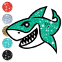 icon Baby Shark Glitter Coloring